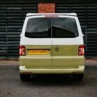 Rear view of Spartan T6.1 LWB Campervan in Candy White and Military Green