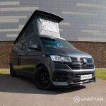Front view of VW T6.1 Startline Kombi in Indium Grey with a stylish and robust design