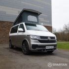 View of Front Driver Quarter Poptop Up of Volkswagen T6.1 Campervan