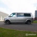 Squirrel Grey VW T6 SWB campervan showing the passenger side on poptop down