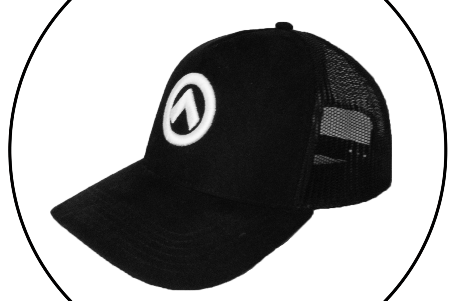 Spartan Campers Truckers Cap - white on black