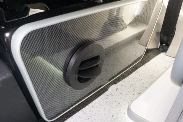 Diesel night heater unit integrated below the Dusk Grey seat area