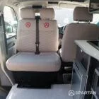 Dusk Grey upholstered SPARTAN swivel front bench seat