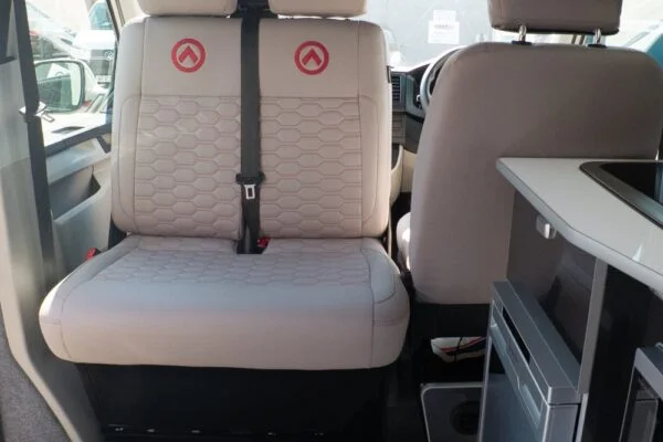 Dusk Grey upholstered SPARTAN swivel front bench seat