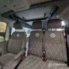 Spartan swivel front bench seat in pewter diamond stitch GK21SFX