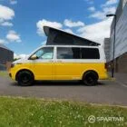 Spartan VW T6.1 campervan passenger side view pop-top down GF70VWR