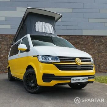 Main promotional image of Spartan VW T6.1 campervan GF70VWR – front driver 3/4 view