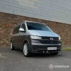 Spartan VW T6.1 campervan front driver quarter view pop-top down GK21SFX