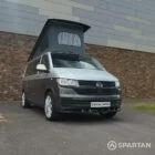 Spartan VW T6.1 campervan front driver quarter view pop-top up GK21SFX
