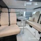 SPARTAN swivel front bench seat upholstered in ecru in VW T6.1 SWB campervan