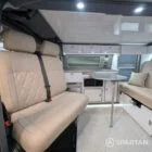 SPARTAN swivel front bench seat upholstered in ecru in VW T6.1 SWB campervan