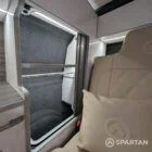 Wardrobe in silver birch and white finish in VW T6.1 SWB campervan