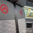 SPARTAN swivel front bench seat upholstered in pewter in VW T6.1 SWB campervan