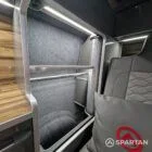 Wardrobe in Nolche Marino and slate grey finish in VW T6.1 SWB campervan
