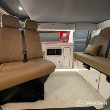 Spartan campervan liquer leather swivel bench seat FL73HBK