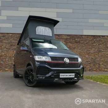 Main promotional image of Spartan VW T6.1 campervan EA21GXK – front driver 3/4 view