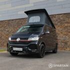 Spartan VW T6.1 campervan front passenger quarter view pop-top up EA21GXK