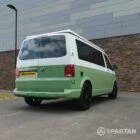Spartan VW T6.1 LWB Campervan RV23 YEL – Rear Driver Quarter Poptop Down