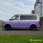 Vw T6.1 SWB Spartan campervan conversion. Passenger side with pop top roof down