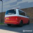 Spartan VW T6.1 campervan rear driver quarter view pop-top down FL73HBK