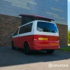 Spartan VW T6.1 campervan rear passenger quarter view pop-top up FL73HBK