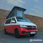 Spartan VW T6.1 campervan front driver quarter view pop-top up FL73HBK