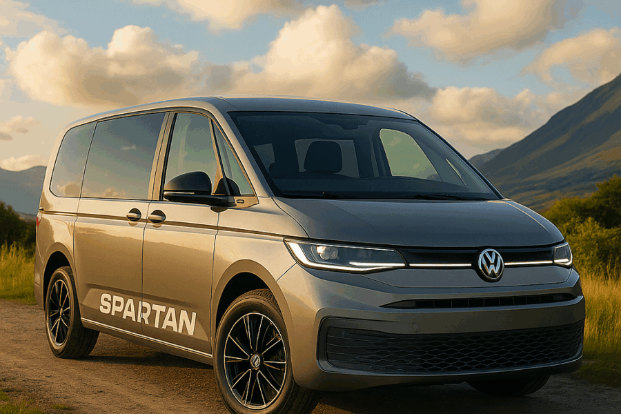 VW T7 campervan about to be unveiled by spartan campers ready for 2025