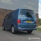 VW T6 Acapulco Blue Kombi Van rear passenger quarter view