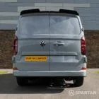 Rear view of VW T7 Camper — Volkswagen T7 conversion by Spartan Campers featuring modern tailgate design, LED lights, and clean rear styling.