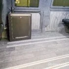 WV T7 day van interior with removable kitchen unit and mobiframe bed on rails