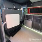 VW T6 LWB Spartan campervan in candy white with red detailing