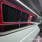 VW T6 LWB Spartan campervan in candy white with red detailing