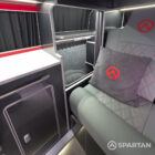 VW T6 LWB Spartan campervan in candy white with red detailing