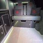 VW T6 LWB Spartan campervan in candy white with red detailing