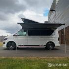 VW T6 LWB Spartan campervan in candy white with red detailing