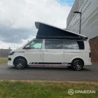 VW T6 LWB Spartan campervan in candy white with red detailing