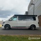 VW T6 LWB Spartan campervan in candy white with red detailing