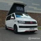 VW T6 LWB Spartan campervan in candy white with red detailing