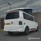VW T6 LWB Spartan campervan in candy white with red detailing