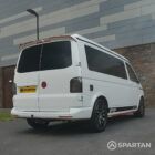 VW T6 LWB Spartan campervan in candy white with red detailing