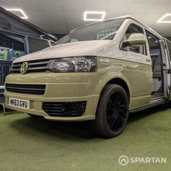 VW T5.1 LWB Candy White and Military Green Campervan (GVU)