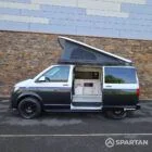 VW T6.1 campervan with full Spartan conversion. In starlight blue and candy white. Fitted with swamper wheels and a Fiamma F45 wind out awning