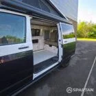 VW T6.1 campervan with full Spartan conversion. In starlight blue and candy white. Fitted with swamper wheels and a Fiamma F45 wind out awning