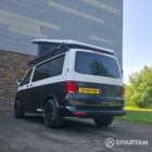 VW T6.1 campervan with full Spartan conversion. In starlight blue and candy white. Fitted with swamper wheels and a Fiamma F45 wind out awning