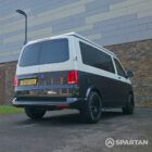 VW T6.1 campervan with full Spartan conversion. In starlight blue and candy white. Fitted with swamper wheels and a Fiamma F45 wind out awning
