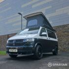 VW T6.1 campervan with full Spartan conversion. In starlight blue and candy white. Fitted with swamper wheels and a Fiamma F45 wind out awning