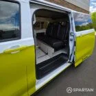 VW T7 Commerce Plus, SWB Spartan campervan conversion in Jaune Agued and Clear White. Fitted with a mobiframe bed