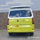 VW T7 Commerce Plus, SWB Spartan campervan conversion in Jaune Agued and Clear White. Fitted with a mobiframe bed