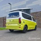 VW T7 Commerce Plus, SWB Spartan campervan conversion in Jaune Agued and Clear White. Fitted with a mobiframe bed
