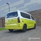 VW T7 Commerce Plus, SWB Spartan campervan conversion in Jaune Agued and Clear White. Fitted with a mobiframe bed